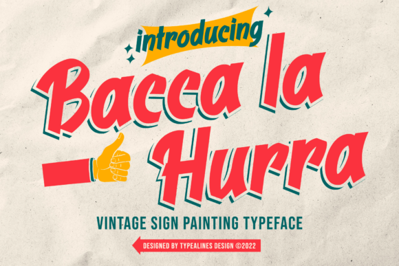 Bacca La Hurra: A Bold and Vintage Display Font for Web Design
