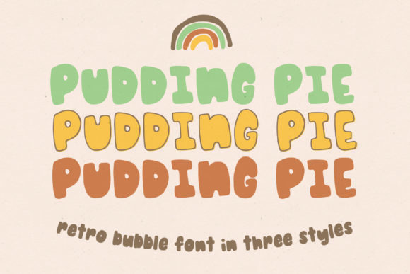 Discover Pudding Pie: A Playful Retro Display Font