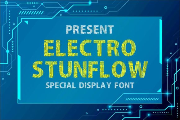 Electro Stunflow: A Bold Typeface for Creative Branding
