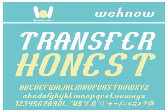 Transfer Honest: A Versatile Font for Creative Makers